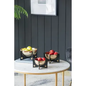 Frutero Moderno Premium con Elegante Construcción Metálica Hecha a Mano para Interiores Residenciales, Cerámica Ecológica de Lujo - Product Image 4