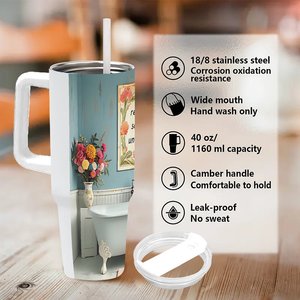 Stainless Steel Tumbler 40oz <b>Double</b> <b>Wall</b> Insulated Travel <b>Mug</b> For Security Patrol Use - Product Image 5