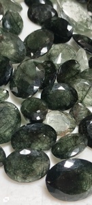 BAITHU GEMS MINERALS ควอตซ์รูทิเลตสีเขียวธรรมชาติ คริสตัลขัดเงา อัญมณีหายาก พร้อมรูทิลในตัว สำหรับการเติบโตทางจิตวิญญาณและความบริสุทธิ์ - Product Image 1