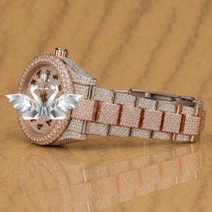 OEM ODM Custom Logo Classic Fashion Luxury Moissanite Diamond Men's Watch Full Pave VVS Stones Rubber Band Mechanical Movement - Product Image 3