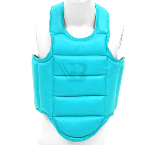 Protège-poitrine de boxe OEM à taille réglable avec logo personnalisé, protège-poitrine d'entraînement de boxe et d'arts martiaux, orange et noir - Product Image 2
