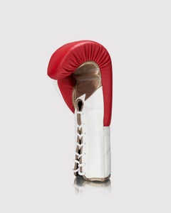 Nouveaux gants de boxe Fly rouge et blanc en cuir véritable avec sangle réglable, équipement professionnel d'entraînement et de sparring pour les arts martiaux - Product Image 3