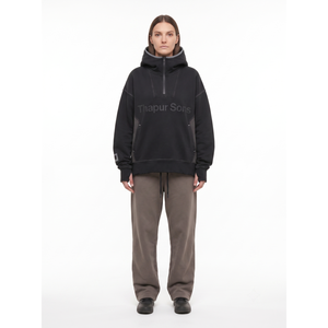 Custom-made Unisex Oversized Quarter Zip for <b>Hoodie</b> 400GSM Organic Cotton Blend Heavyweight French Terry Sweatshirt - Product Image 1