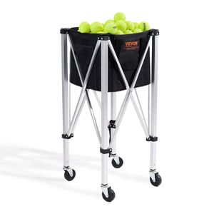 Tramoggia per palline da Tennis pieghevole in lega di alluminio leggero con capacità di 180-Ball carrello rimovibile per borse da trasporto portatili per - Product Image 1