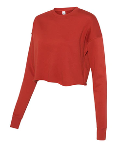 Casual Women’s <b>Cropped</b> Sweatshirt Soft Fleece Pullover Long Sleeve Oversized Trendy Streetwear Fashion - Product Image 5