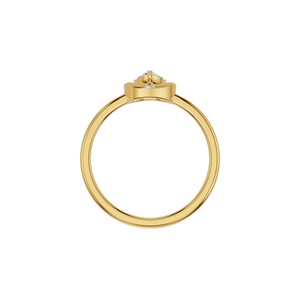 Bague de fiançailles en or jaune avec diamant taille poire, sertissage classique à griffes, bijou fin pour femme en forme de goutte d'eau - Product Image 4