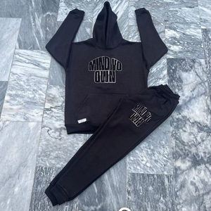 Conjuntos Deportivos de Felpa con Capucha, Personalizados con Bordado Chenille, para Invierno, Unisex, 100% Algodón, de Secado Rápido - Product Image 1
