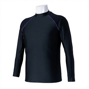 Men <b>Long</b> <b>Sleeve</b> <b>Compression</b> <b>Shirt</b> 4 Pack Black White Crewneck Quick Dry Performance Sportswear Seamless Fit - Product Image 4