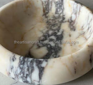 Tazón de Servir de Mármol Ecológico de Lujo, Tazón Curvo con Pedestal Natural, Diseño y Tamaño Personalizados, Regalo para Ella, Artesanía - Product Image 6