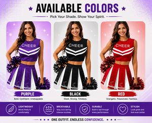 Women Cheerleaders Costume Cosplay Set Adult Football Halloween Dress Custom Logo Rhinestone <b>Sequin</b> Design Polyester/Cotton - Product Image 4