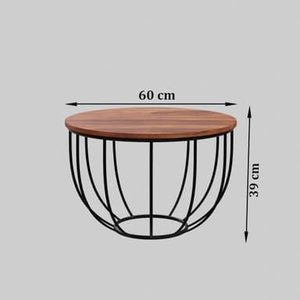 Table basse traditionnelle antique pour salon, plateau en bois avec base en métal noir, bureau à domicile, durable, écologique, prix de gros - Product Image 2