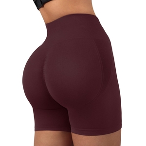 Shorts de sport taille haute sans coutures pour femme, effet froncé fessier, pour la gym et le fitness - Product Image 1