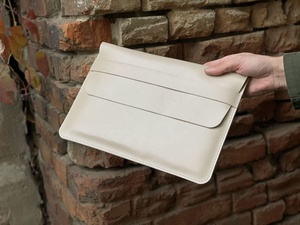 Handmade Customized Genuine Leather High Quality Daily Use <b>Laptop</b> <b>Sleeve</b> with Stone Guard for Pro LLS-0031C - Product Image 6