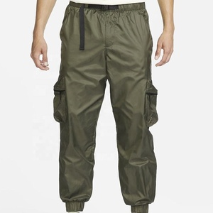 Exoro Apparels <b>Men's</b> Olive <b>Green</b> Canvas <b>Cargo</b> <b>Pants</b> Drawstring Elastic Waist Loose Fit Windproof Casual Workwear Lightweight - Product Image 1