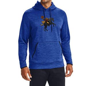 Mens Graphic Royal Blue Fleece Pullover <b>Hoodie</b> Long Sleeve Kangaroo Pocket Sweatshirt OEM ODM Wholesale - Product Image 1