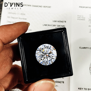 เพชร D'VINS Jewels Lab Grown ขนาด 3.05 กะรัต สี D ความสะอาด VS1 รูปทรงกลมเจียระไนแบบบริลเลียนท์ เพชรสังเคราะห์แบบเม็ดเดี่ยวสำหรับทำเครื่องประดับ - Product Image 4