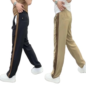 ¡Novedad de 2025! Pantalones de chándal informales de lana Polar con puños, pantalones forrados de lana con Cintura elástica de Color sólido, pantalones deportivos cálidos de pierna recta - Product Image 2
