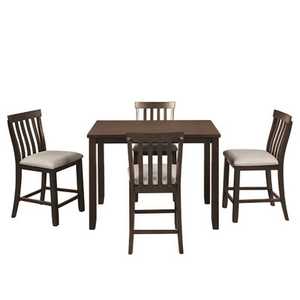 Juego de Comedor de Madera para 4 Personas, Muebles Modernos Compactos de Madera Sólida con Sillas para Espacios Pequeños, Ahorro de Espacio en la Cocina y el Comedor - Product Image 6