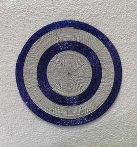 Mantel Individual Ovalado de 14 Pulgadas Hecho a Mano con Cuentas, Técnica de Jacquard de Algodón Bordado, Antideslizante, Lavable, Ecológico para el Hogar - Product Image 1