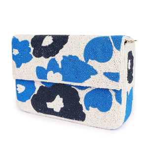 Pochette de Soirée Artisanale en Soie Brodée de Perles, Motif Floral, Haute Qualité, Imprimé Volleyball, Porte-Monnaie Personnalisé - Product Image 3