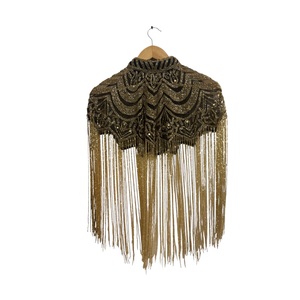 Cape élégante vintage pour femme en maille 100 % coton, ornée de strass, faite à la main, de haute qualité, respirante, prix de gros, collection 2026 - Product Image 1