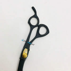 Ciseaux de coiffure professionnels en acier inoxydable japonais, noir mat, avec lame tranchante pour salon de beauté - Product Image 2