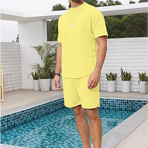 ชุดเซ็ทลำลองผู้ชาย 2 ชิ้น เสื้อยืดแขนสั้น กางเกงขาสั้น ชุดวอร์มฤดูร้อน ไซส์ใหญ่ น้ำหนักเบา ระบายอากาศได้ดี เหมาะสำหรับออกกำลังกาย - Product Image 2