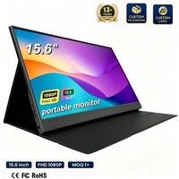 Moniteur portable 15,6 pouces IPS 1080P HD avec housse intelligente, écran mat anti-reflets, mini port HD pour le bureau/les jeux