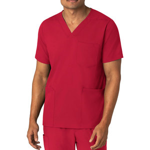 V Neck Solid Color Medical Uniform Set For Men Pet Hospital Nurse <b>Scrubs</b> Surgical Short Sleeve Dental <b>Scrub</b> <b>Top</b> For Sale - Product Image 6
