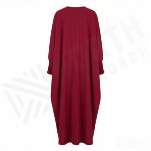 2025 OEM Kimono Abaya pour femmes musulmanes, en tissu polyester épais, doux et très extensible, col en V, manches longues, pour fêtes, Ramadan, mariages - Product Image 2