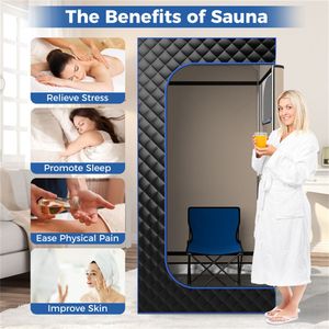 Tenda Sauna Portatile Nera, Comoda Coperta Sauna per Uso Domestico - Product Image 2
