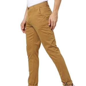 กางเกงชิโนสีเหลืองมัสตาร์ดผู้ชายทรงสลิมฟิตกางเกงลำลองสีสันสดใสผ้าฝ้ายยืดสูงกางเกงชายแฟชั่นสตรีทแวร์ - Product Image 3