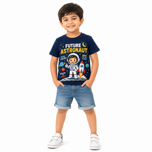 Camiseta de Manga Corta con Cuello Redondo, 100% Algodón Jersey, Estampado de Dibujos Animados con Transferencia Térmica, Estilo Urbano, Transpirable, para Hombre, de Sangita Garments - Product Image 1