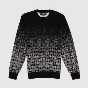 Sweat-shirt en mohair, confortable, chaud, texturé, tricoté, col rond, pull décontracté à manches longues, vêtements d'hiver pour tous les jours - Product Image 4