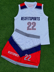 ผู้ส่งออกชุดบาสเก็ตบอล Rexfit แบบสั่งทำ |   ชุดทีมขายส่งสำหรับโรงเรียน |   เสื้อซับลิเมชั่นโพลีเอสเตอร์ 100% ระบายอากาศได้ดี แบบไม่มีแขน - Product Image 6