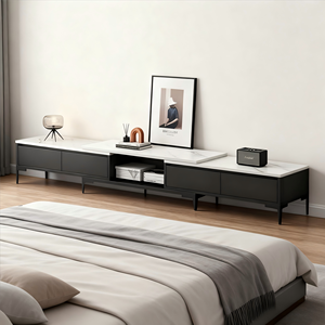 Mueble de <span class=keywords><strong>TV</strong></span> Moderno para Sala de Estar con Gabinete de Almacenamiento, Mueble de Madera Resistente para <span class=keywords><strong>TV</strong></span> de 65 <span class=keywords><strong>Pulgadas</strong></span> o Más - Product Image 5