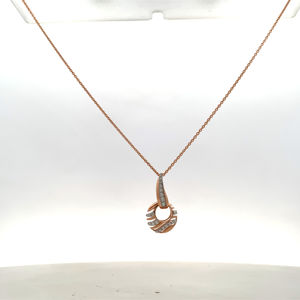 Collar con Colgante de Diamante Real en Oro Rosa de 18K - Collar con Diamante Natural Certificado por IGI para Mujer - Product Image 6