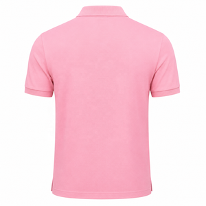 Polo rose personnalisé pour homme en gros, 100 % coton piqué, manches courtes, pour le golf, OEM ODM, marque privée - Product Image 3