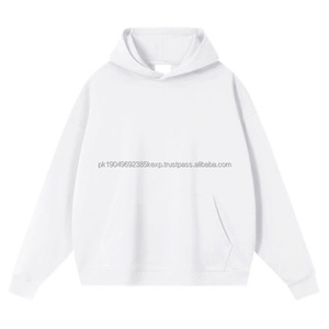 Vente en gros de pulls tricotés 350gsm pour hommes sweat à capuche oversize en coton avec broderie Technics sweats d'hiver de couleur unie - Product Image 4