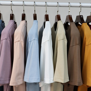 T-shirt ample léger de haute qualité 100% coton 240GSM en jersey avec logo personnalisé vintage pour homme - Product Image 1