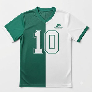 Private Label Sportswear <b>Mesh</b> Football Jersey Custom Printed Polyester Team Shirt For Football Club And Academy - Product Image 1