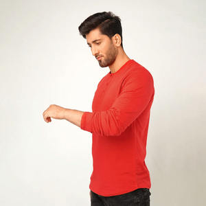 Camiseta Henley de Manga Larga para Hombre, de Primera Calidad, Personalizada, con Patrón Sólido, Corte Ajustado, de Algodón, con Cuello Redondo y 3 Botones, Estilo Waffle - Product Image 3