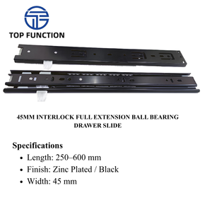 รางเลื่อนลูกปืนแบบยืดได้เต็มที่ ขนาด 45 มม. แบบอินเตอร์ล็อค - Product Image 2