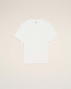 T-shirt en coton blanc pour homme, coupe classique, col rond, manches courtes, jersey décontracté, couleur unie - Product Image 1