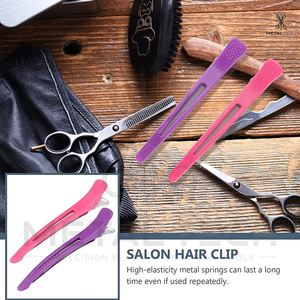 Pinces de sectionnement professionnelles en gros pour cheveux, pinces de coiffure en acier à ressort, barrettes durables pour cheveux, outils de maintien - Product Image 6