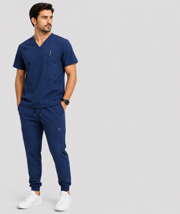 Blouses d'infirmière à manches longues en polyester unisexe sans coutures pour hôpital - Product Image 4