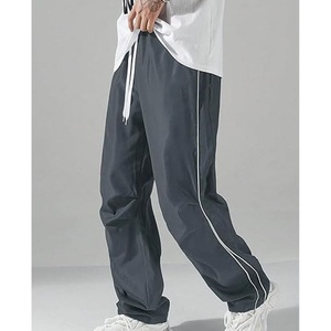 Pantalon de jogging ample pour homme avec bande latérale, coupe large, en coton-élasthanne French Terry, idéal pour le fitness fonctionnel - Product Image 6