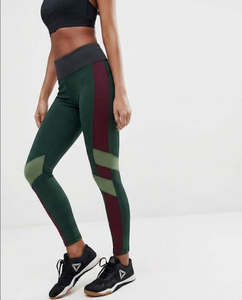 Women's High Waist Color Block Side Stripe Leggings Full Length Elastic Waist Four-Way Stretch Yoga Pants - Product Image 1
