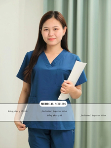 Conjuntos de Uniformes Médicos Unisex de Alta Calidad, Estampados, de Secado Rápido, en Poliéster Dobby, para Trabajo Médico, Ropa Quirúrgica de Manga Corta, Uso Hospitalario - Product Image 1