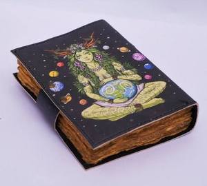 Handcrafted Genuine Leather <b>Journal</b> with Deckle Edge Handmade Paper Blank Vintage Spell Book Medieval <b>Writing</b> Diary Notebook - Product Image 3